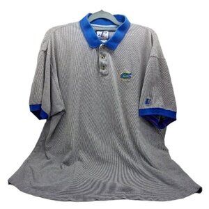 Men's Florida Gators Polo Shirt Size XL Midwest Embroidery Grey Blue